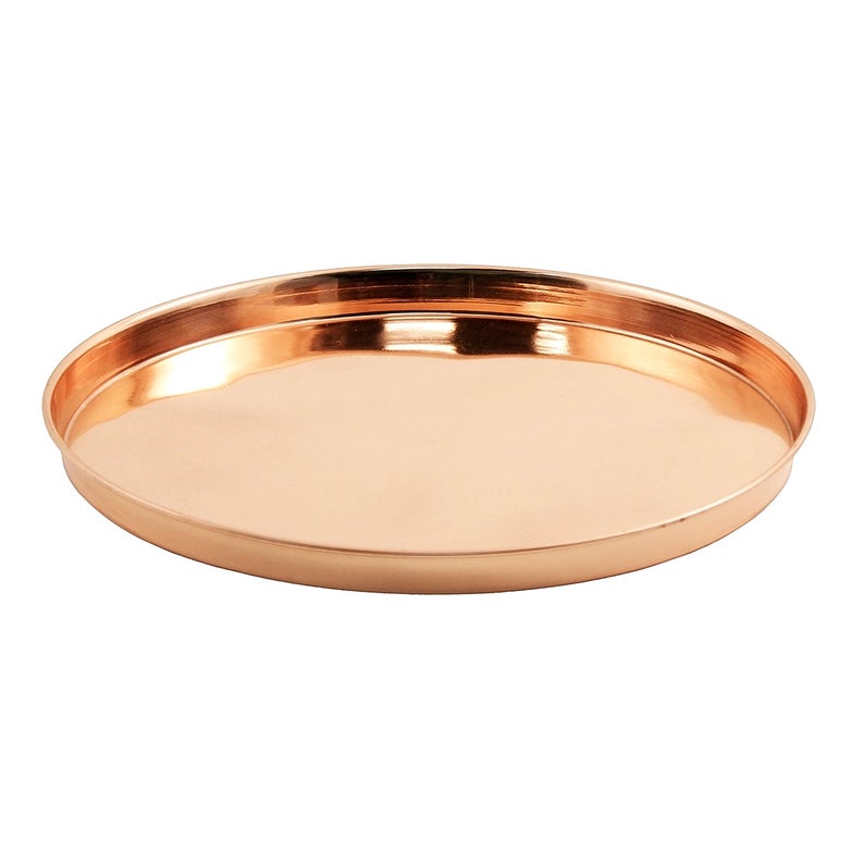 round copper tray