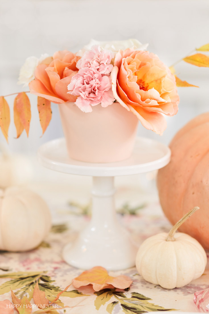 orange and pink floral arrangements