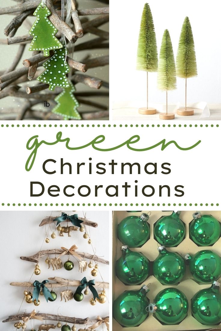 If you are looking for some unique, Beautiful Christmas Decorations, then you'll like this post. It features green decor that is handmade.