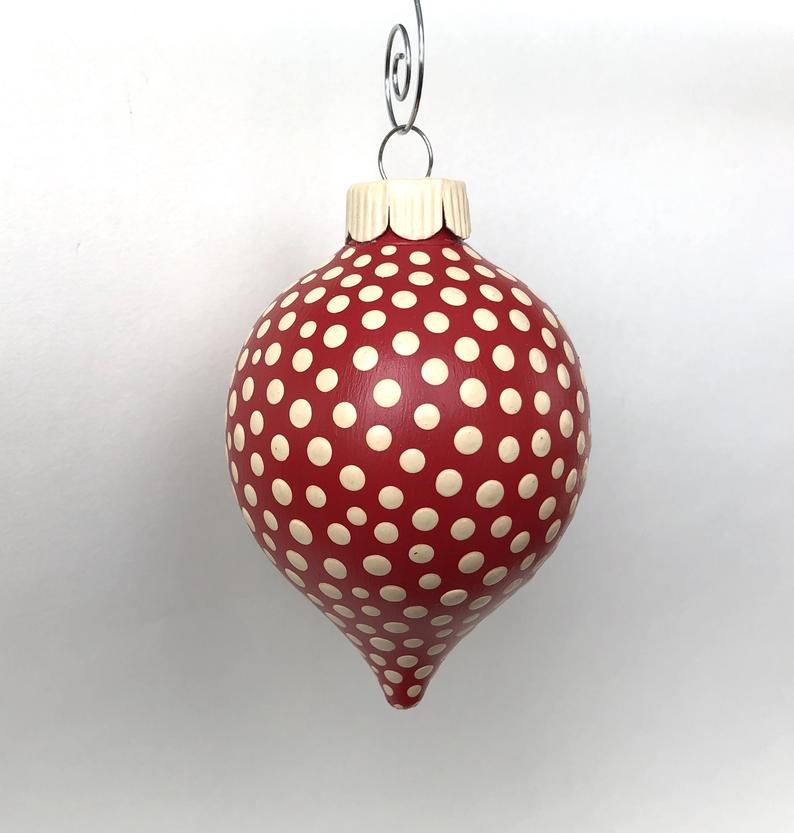 cute red and white Christmas ornament