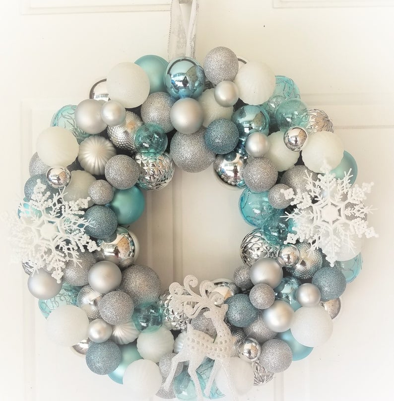 winter wonderland blue wreath