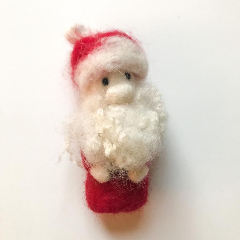 felted santa claus ornament