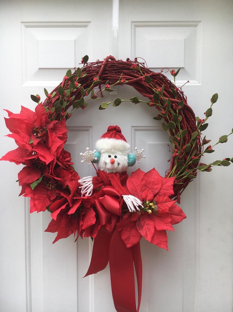 cute snowman christmas wreath
