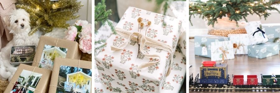 Easy Christmas Gift Wrapping Without Bows - Sanctuary Home Decor