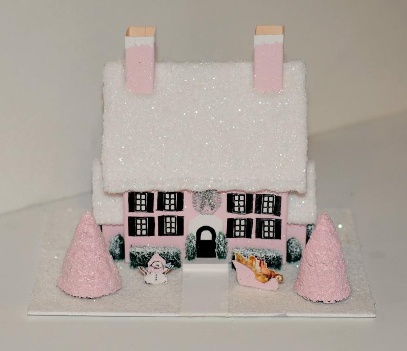 putz house, miniature paper houses