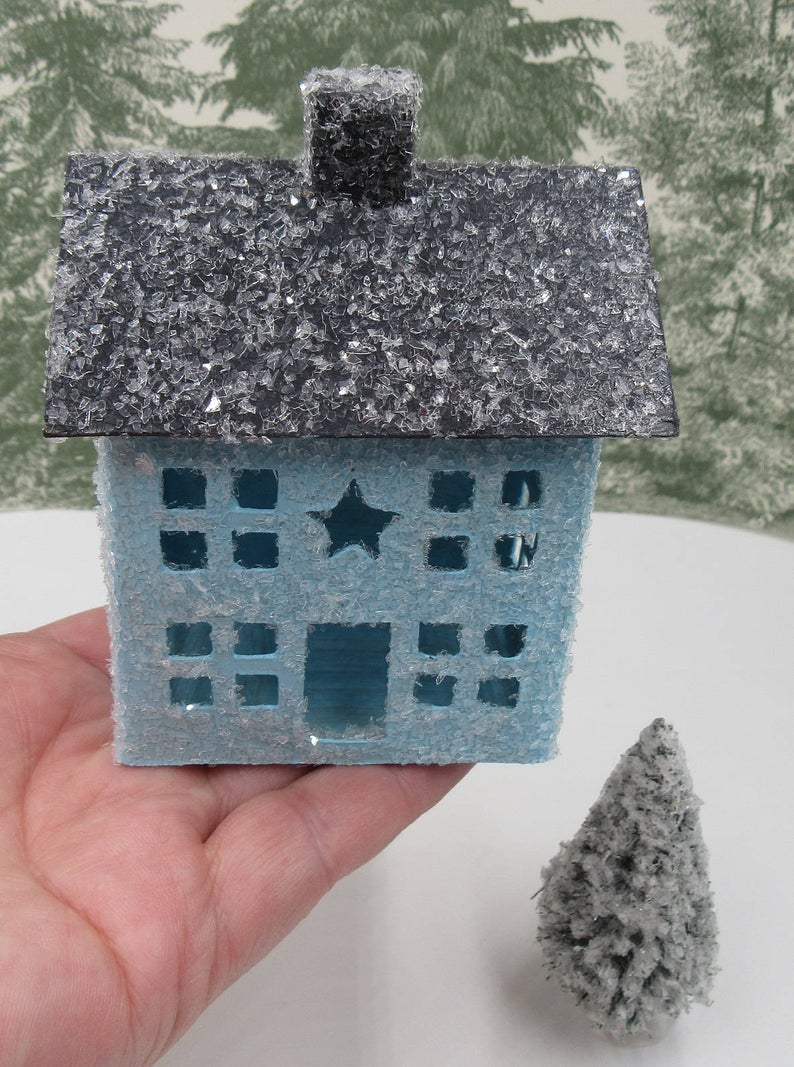 handmade miniature paper houses