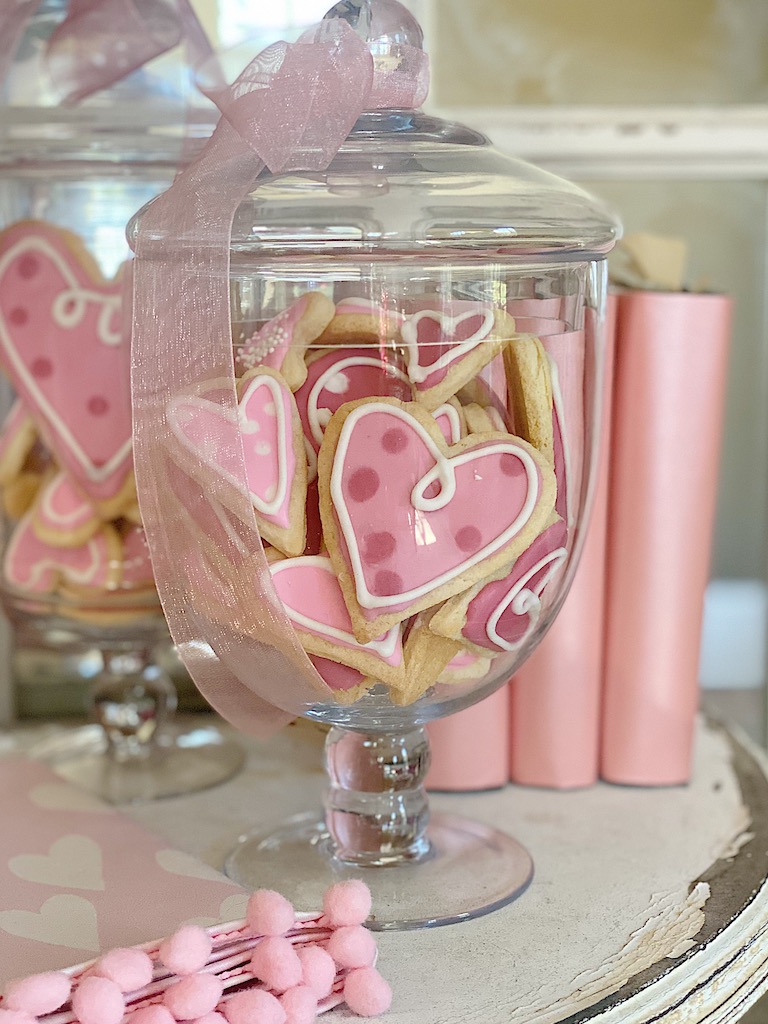 heart shaped sugar cookies