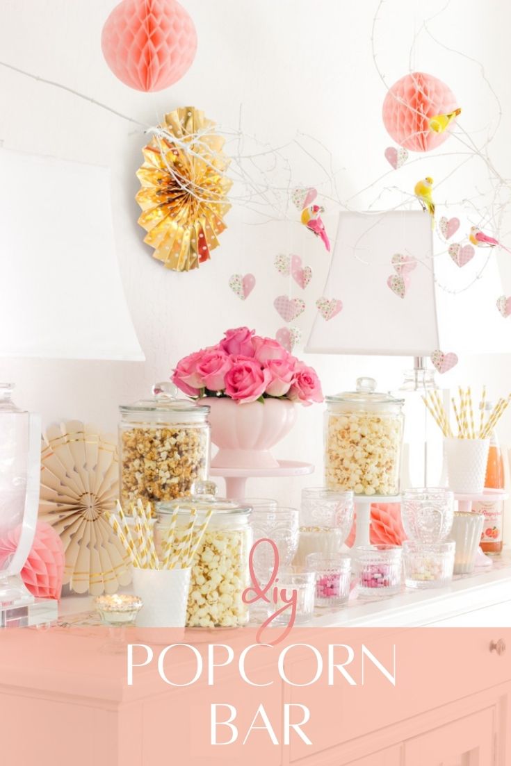 popcorn bar for a party pin