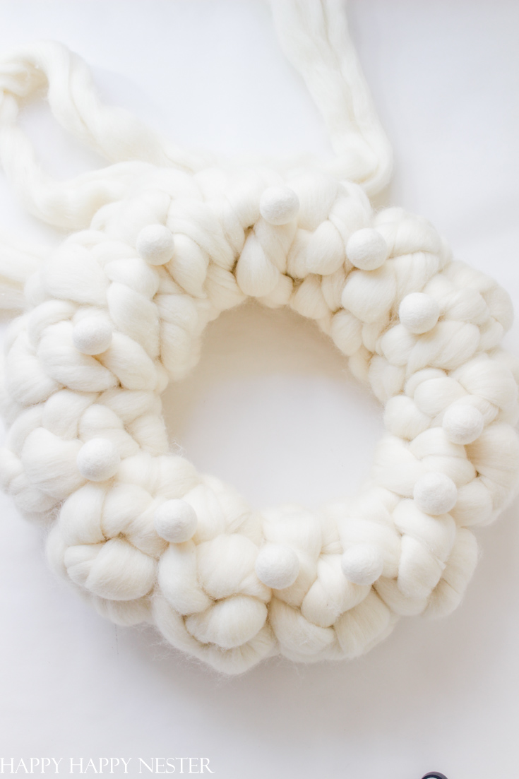 chunky knit wreath
