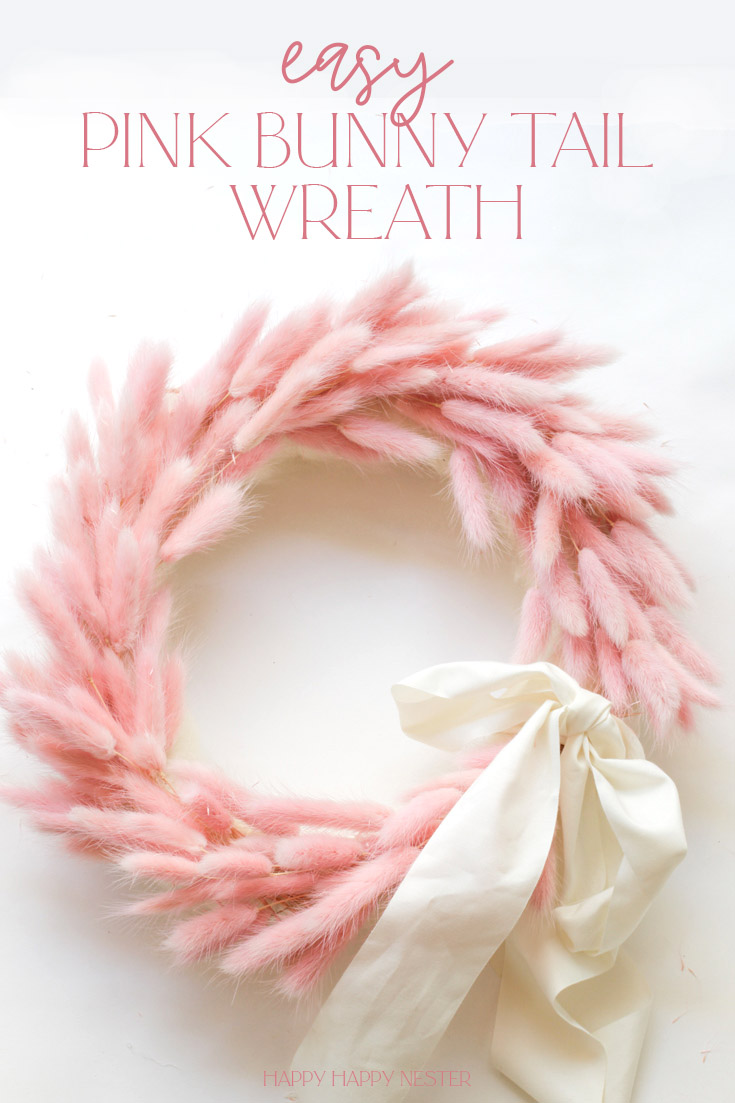 Need some DIY Valentine's Day Decor Ideas? Here are some fun crafts, a wreath, pillow, and garlands. Make this adorable pink bunny tail wreath in 30 minutes or less. Check out this wreath tutorial over on Happy Happy Nester. 