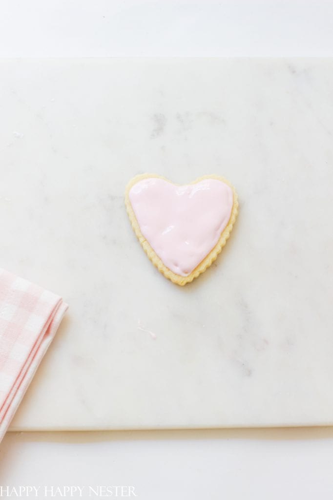 Valentine sugar cookies decorating DIY