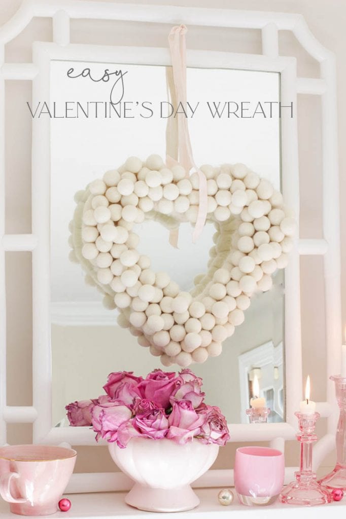 Valentine's Day wreath DIY pin
