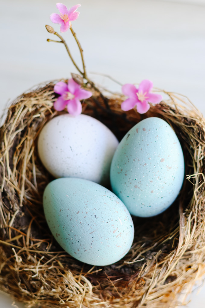 hand painted robins eggs