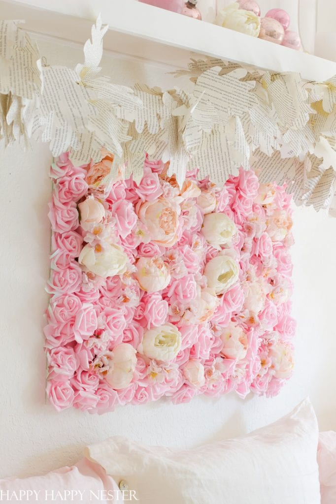 diy flower wall hanging for the bedroom
