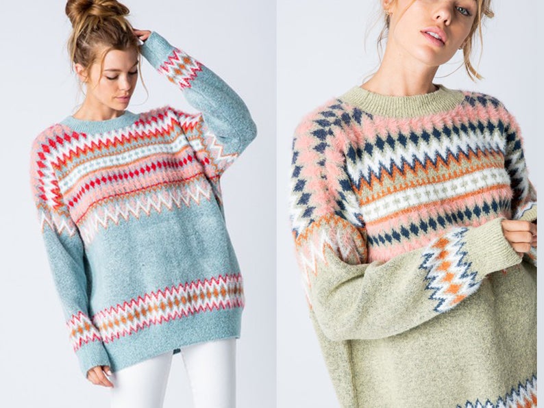 fair isle knit sweaters