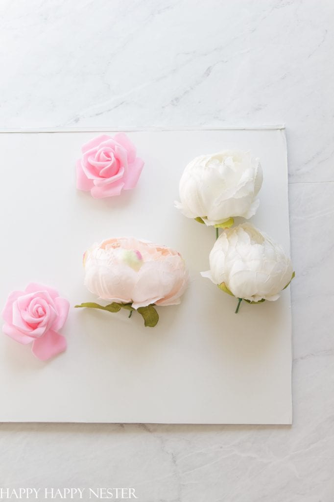 flower wall installation