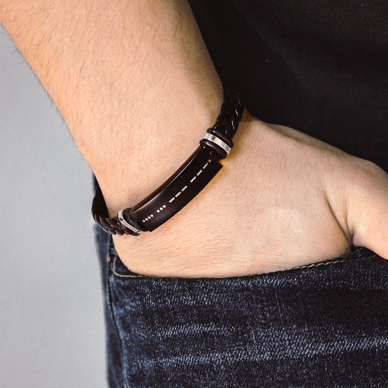 morse code bracelets make a great Valentine's Day gifts for the men in your life.