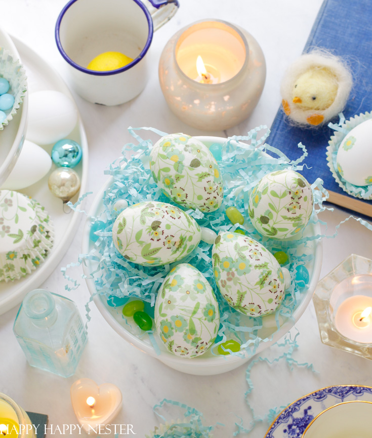 decoupage eggs diy