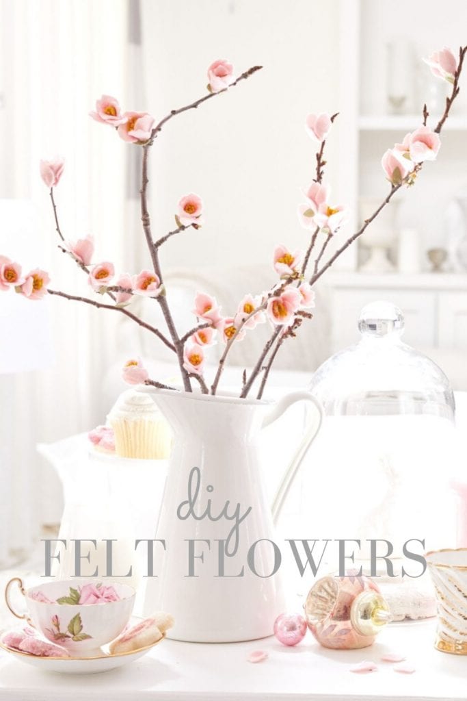 How to Make Felt Flowers (Cherry Blossoms) - Happy Happy Nester