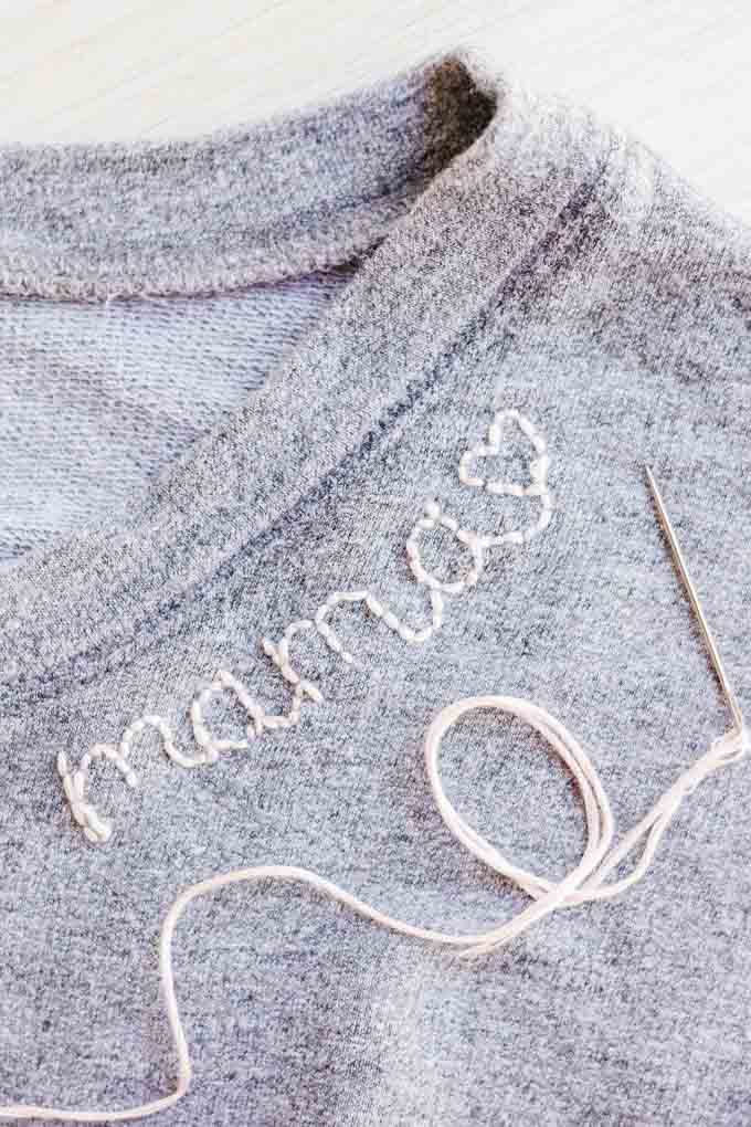 embroidered sweatshirt