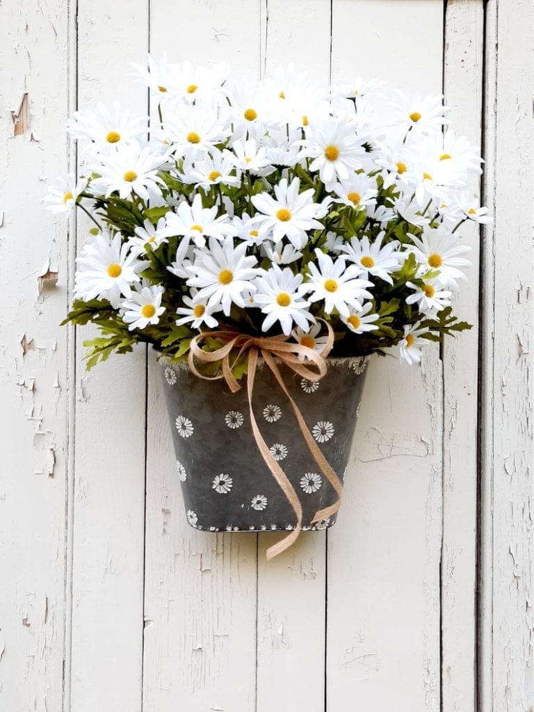 daisy spring wreath