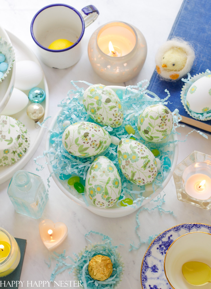 decoupage easter eggs