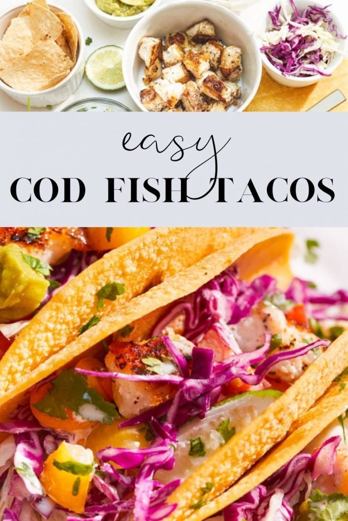 easy cod fish tacos pin