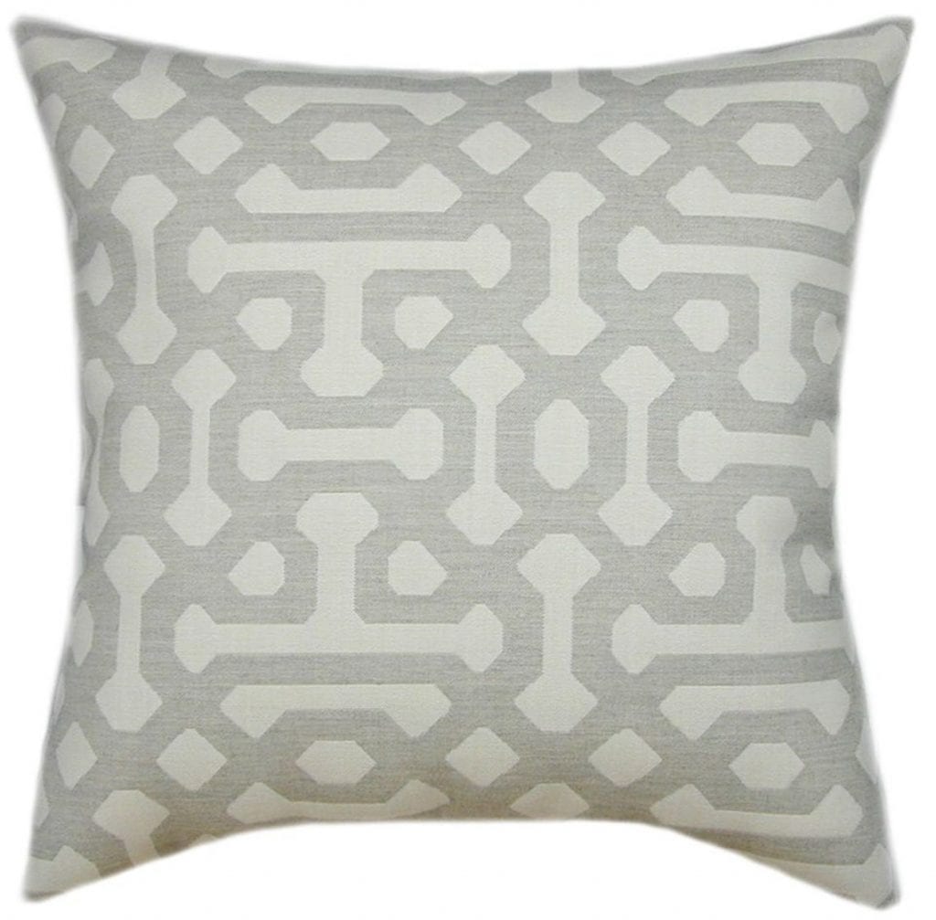 pewter geometric pillow
