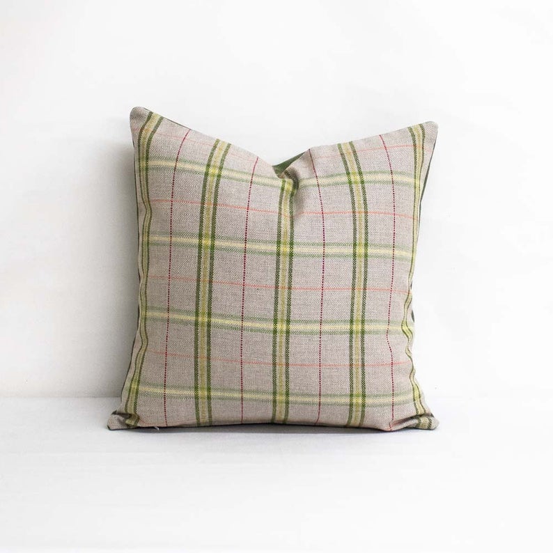 plaid subrella pillow