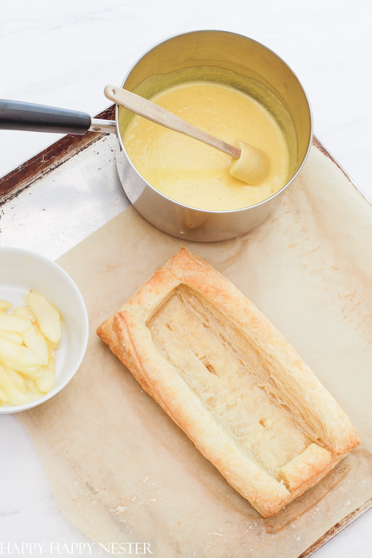 french apple custard tart