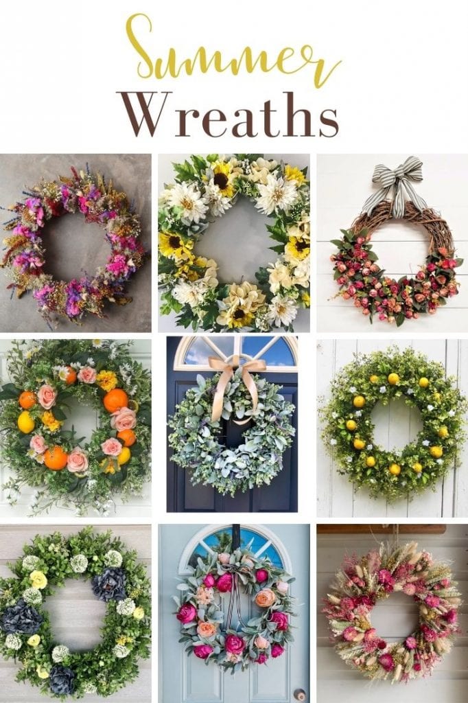 summer wreaths for the front door