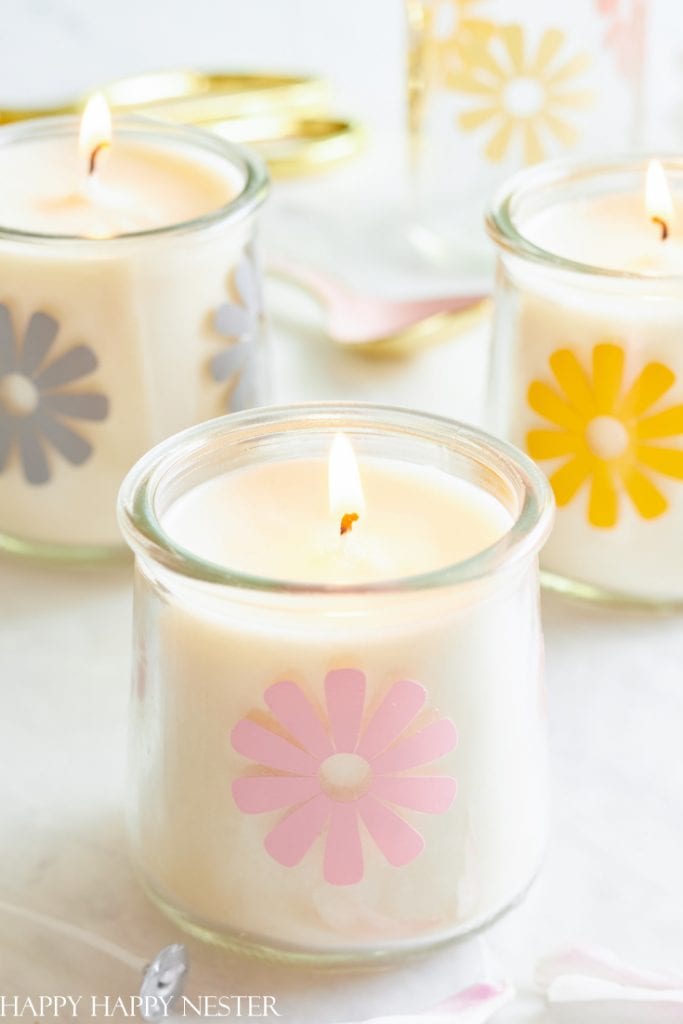 Repurposed Yogurt Jar Votive Gift Idea