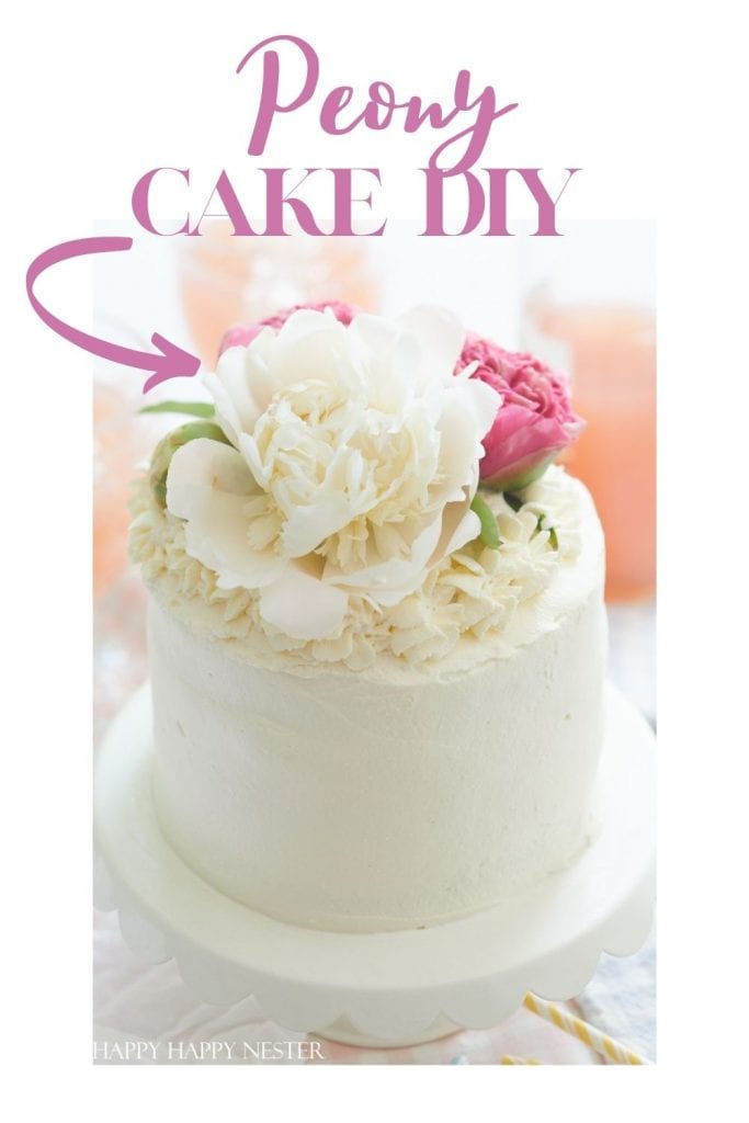 peony cake pin