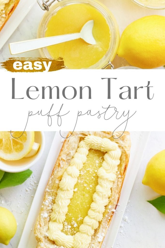 lemon tart puff pastry recipe pin