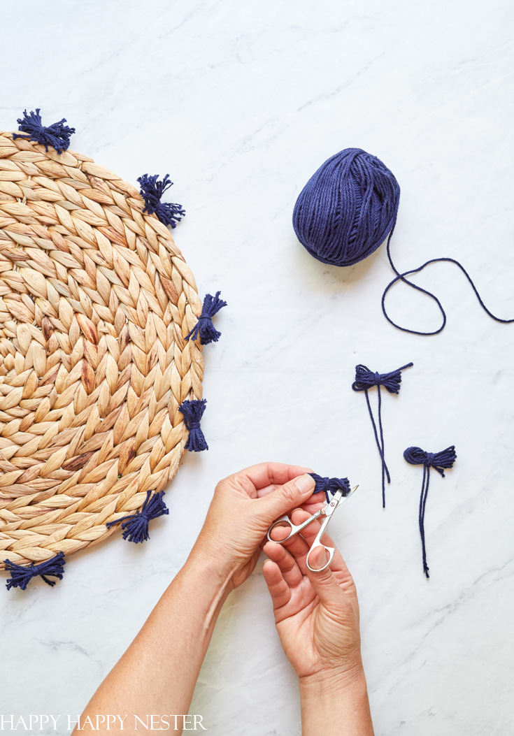 Boho DIY Placemats with Tassels - Happy Happy Nester
