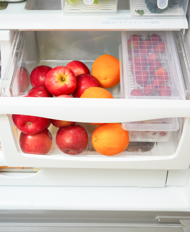 how to organize a French door refrigerator