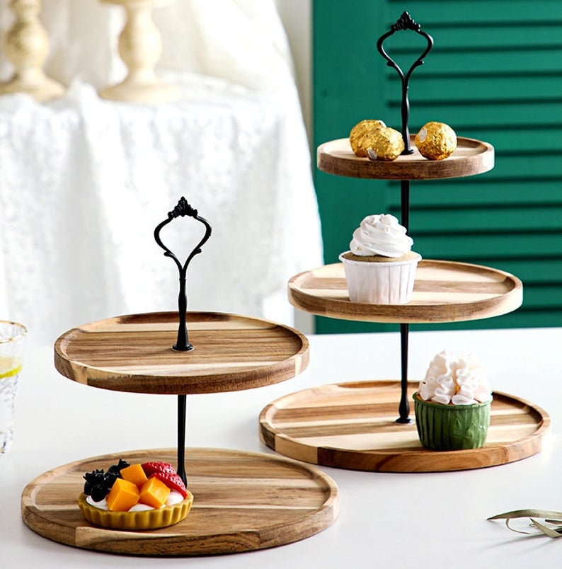 DESSERT UPCYCLED DISPLAY PARTY PLATE STAND Details about   TRANSLUCENT PORCELAIN 2 TIER CAKE 