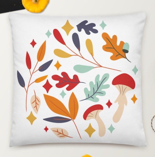 fall throw pillows leaf