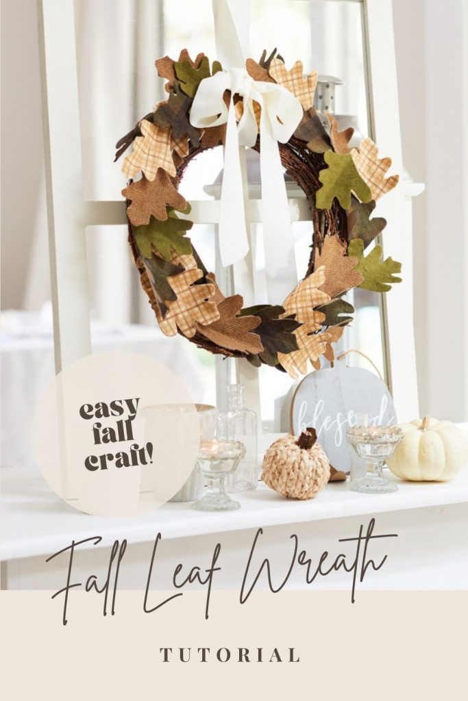 diy fall leaf wreath pin