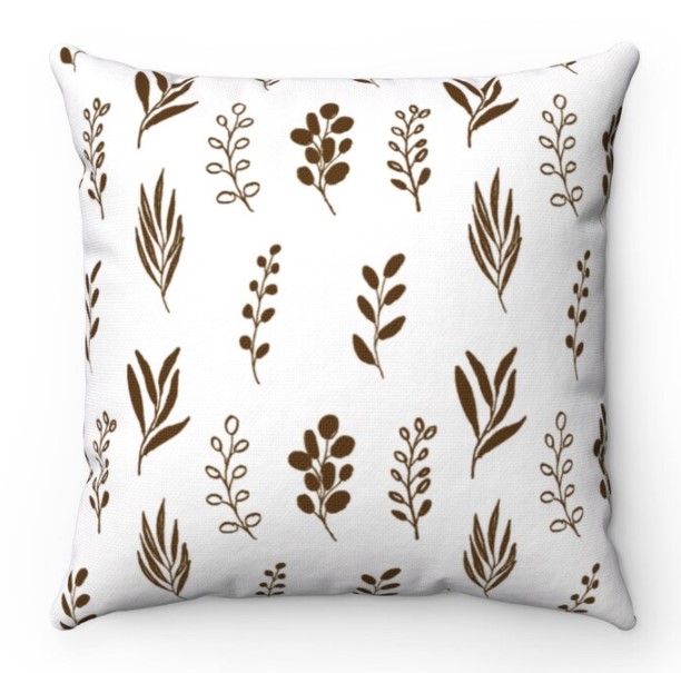 designer leaf pillow fall