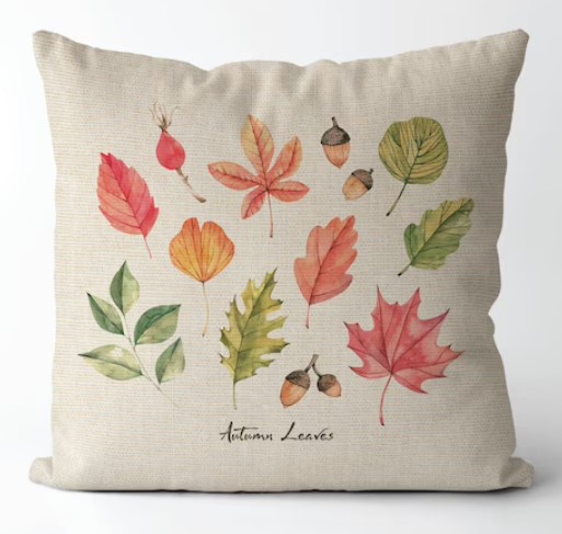 fall throw pillows leaf