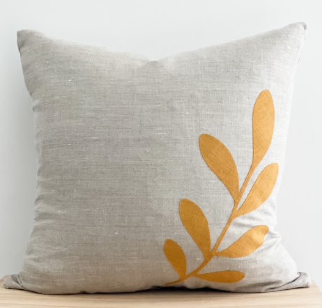 fall leaf print pillow