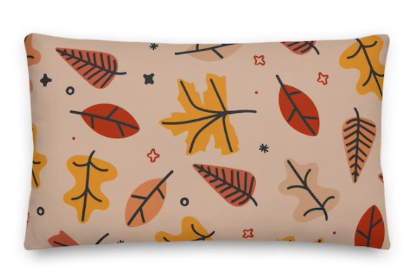 fall throw pillows leaf