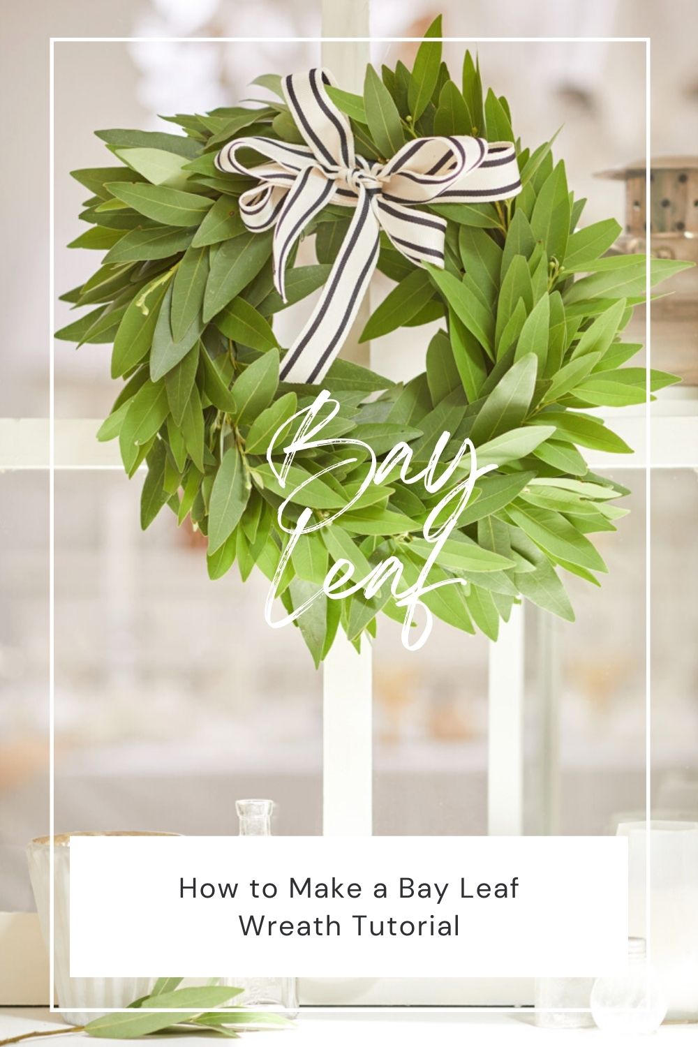 how to make a bay leaf wreath pin