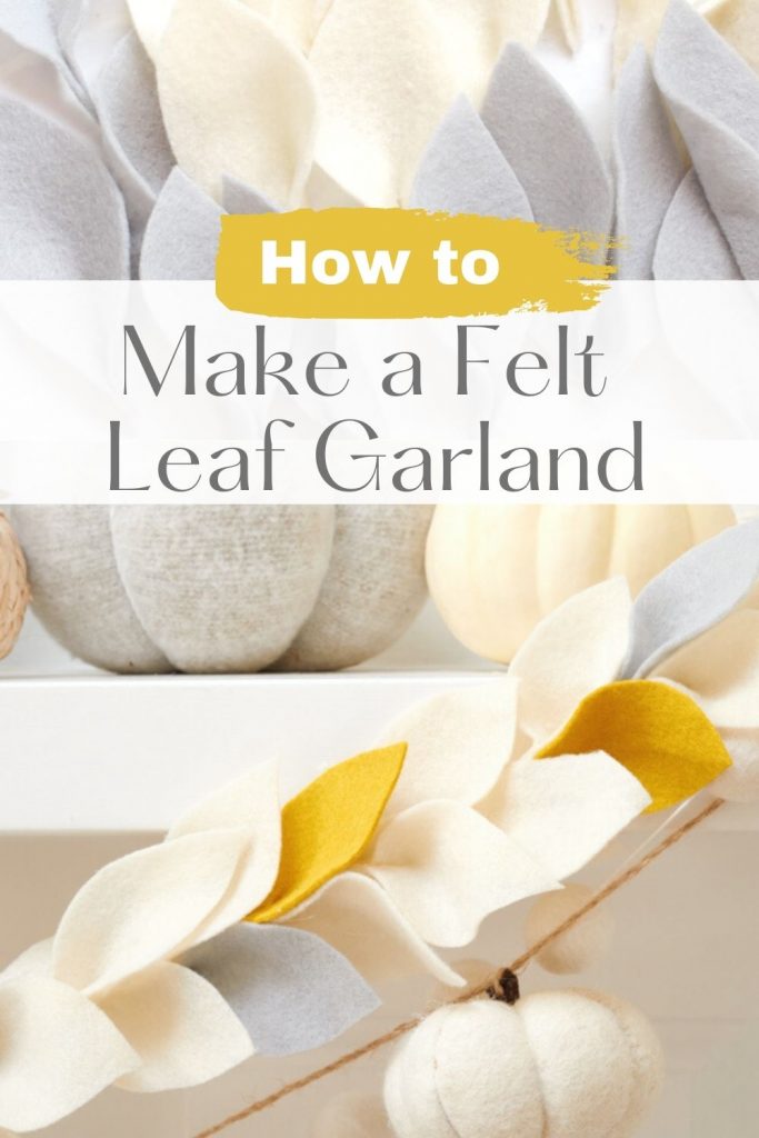 felt leaf garland diy