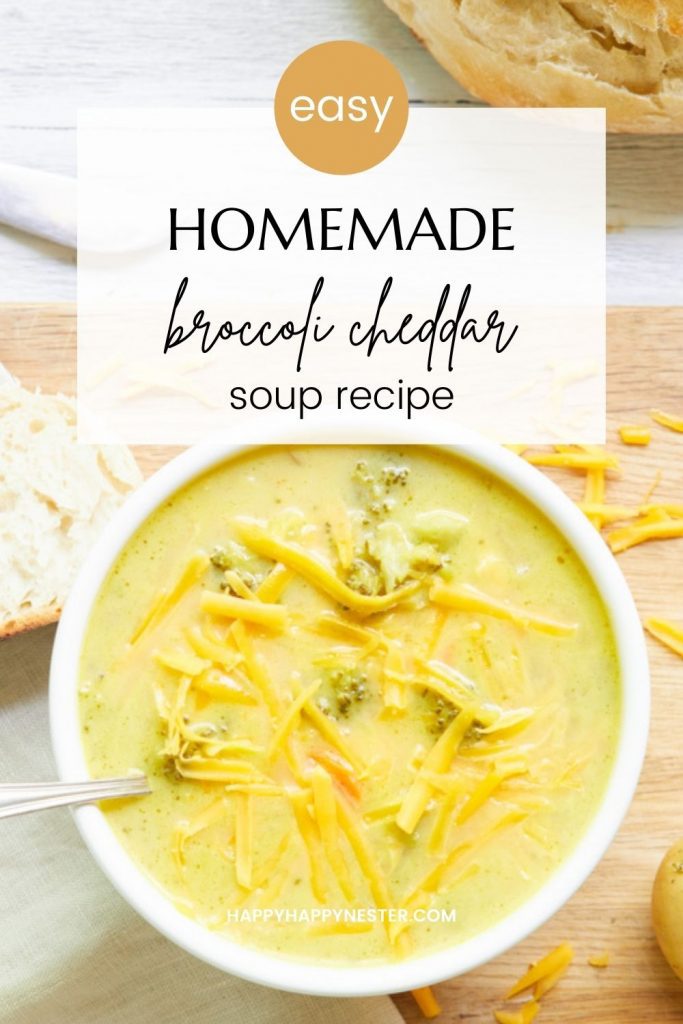easy homemade broccoli soup recipe pin