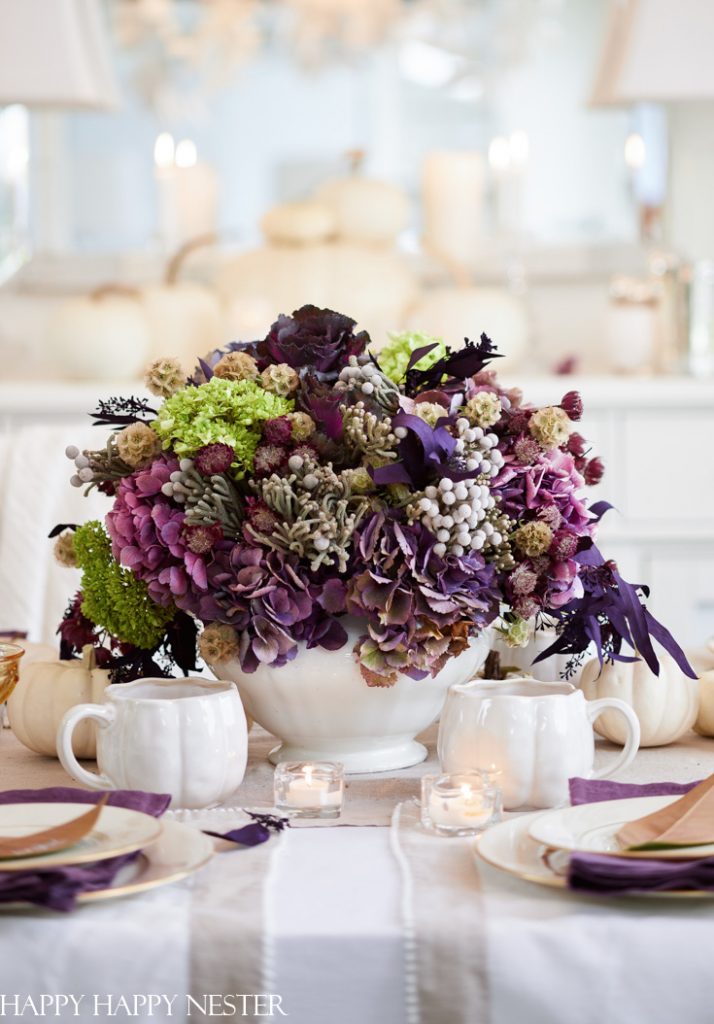 purple flower arrangement