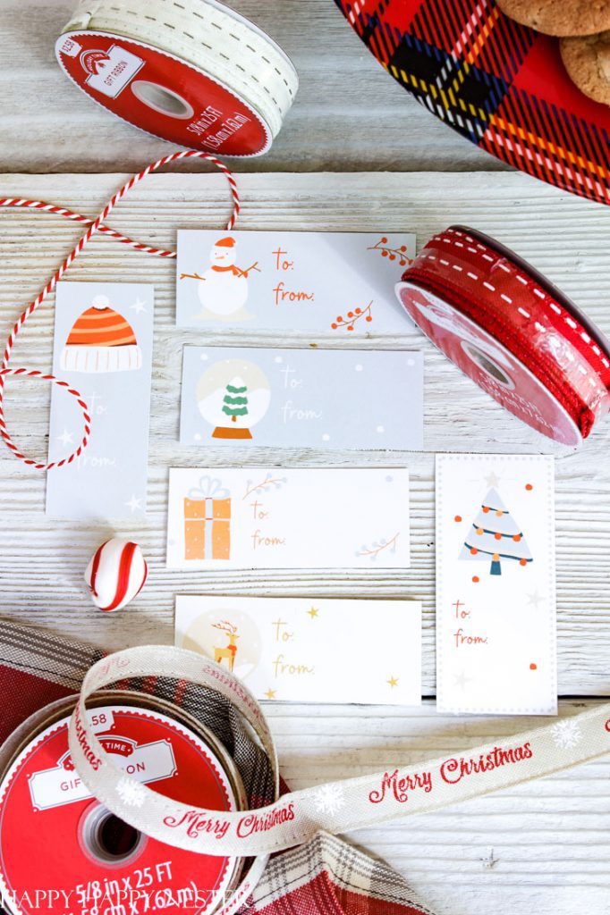 Printable holiday gift tags for christmas