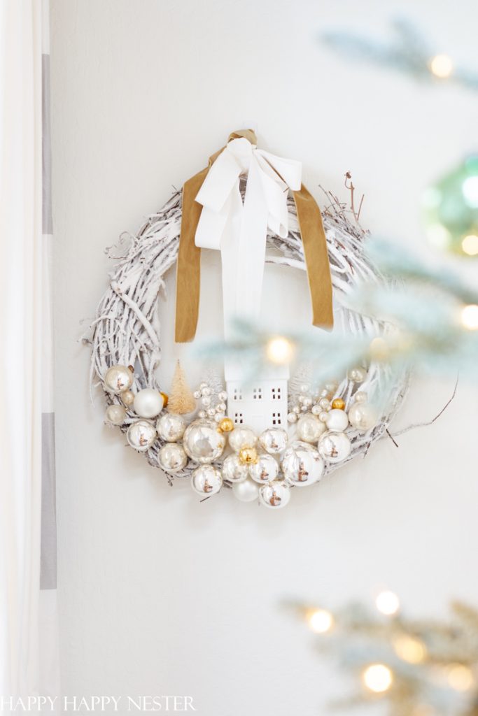 holiday decor with vintage ornaments