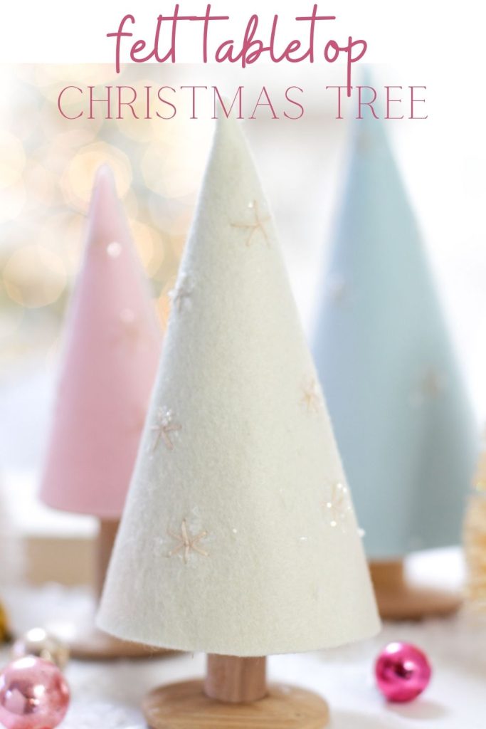 felt tabletop Christmas tree DIY pin